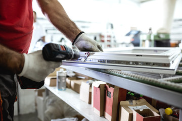 Hard work in aluminium and pvc factory