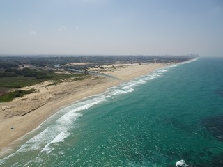 River flowing into the ocean
