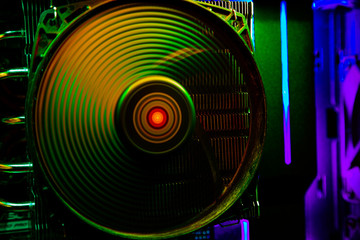 air cooler with colorful light