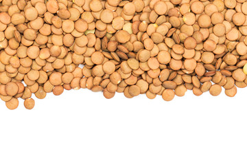 Lentils. Lentils background. Green lentils pattern. Natural organic lentils for healthy food