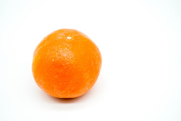 Fresh healthy orange citrus mandarin isolated on white background