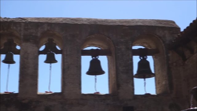 bells at old California mission