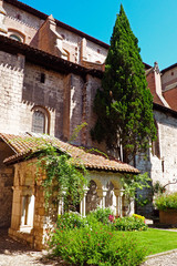 Cloister of the Collegiate Church of Saint-Salvi located in Albi, in Occitania, in the south-west of France - Free entrance