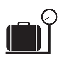 baggage scale icon vector on white background, baggage scale trendy filled icons from Airport terminal collection, baggage scale simple element illustration