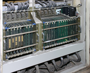 Microprocessor control unit box of electric trains. Microprocessor control unit box of electric locomotives.