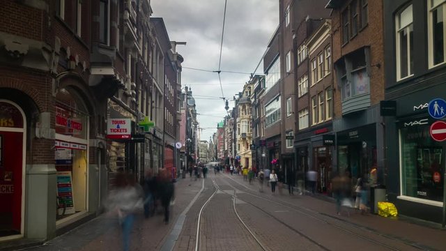 amsterdam city day time central tram road trip pov panorama 4k timelapse netherlands