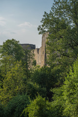 Impressions of a castle ruin on a hot summer day.