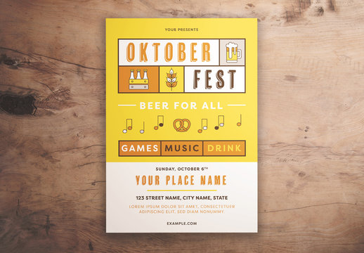 Oktoberfest Event Graphic Flyer Layout