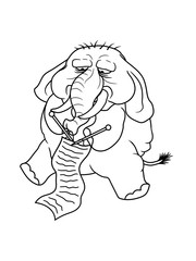 elefant schal stricken nähen dick fett groß diät schwer riesig dickhäuter comic cartoon lustig cool clipart sitzend übergewicht