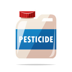 Bottle of pesticide vector isolated illustration - obrazy, fototapety, plakaty