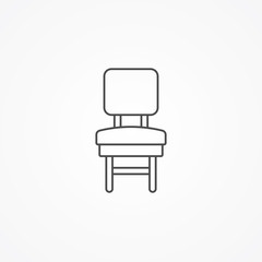 Chair vector icon sign symbol