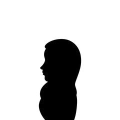 silhouette of islamic woman with traditional burka
