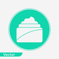 Face cream vector icon sign symbol