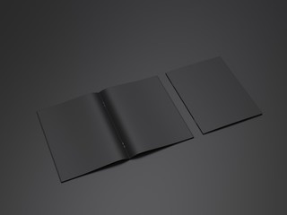 Blank white catalog, magazines, booklet mock up. 3d render illustration.