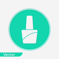 Nail polish vector icon sign symbol