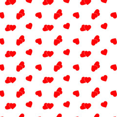  heart seamless  pattern. love background.  red cartoon texture for kids.  pattern for children. Background