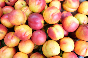 ripe nectarines at the market