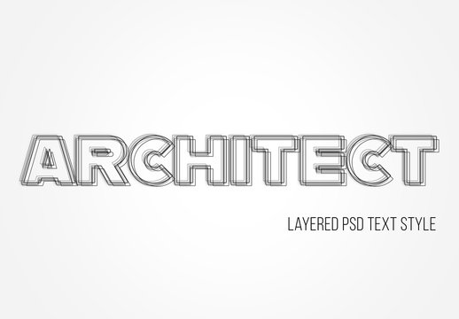 Layered Line Text Effect