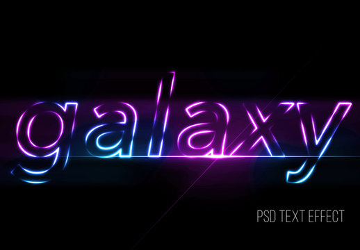 Purple and Blue Glowing Text Effect