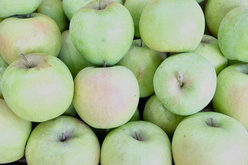 green apples on the market