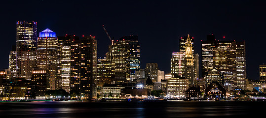 Fototapeta na wymiar Night view of city skyline