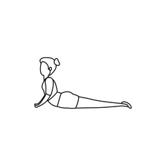 beauty woman practicing pilates position