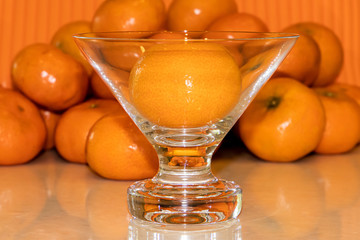 Mandarin oranges in an artful arrangement