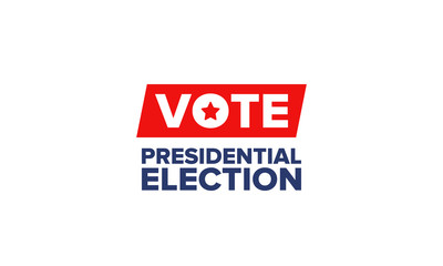Presidential Election 2020 in United States. Vote day, November 3. US Election. Patriotic american element. Poster, card, banner and background. Vector illustration
