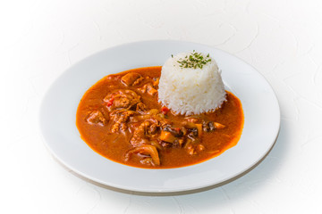 ハッシュドビーフ　Hashed beef with Rice British cuisine