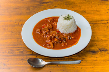 ハッシュドビーフ　Hashed beef with Rice British cuisine