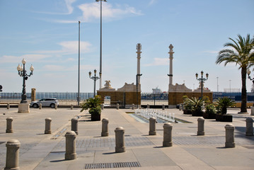 Fototapeta na wymiar Cadiz in Spain, directly on the ocean