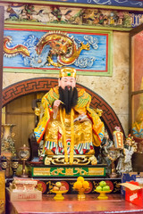 Fototapeta premium Gods and goddess at Leong San See temple (Buddhist temple in Singapore built in 1917)