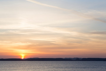 Sunrise in lake Nasser