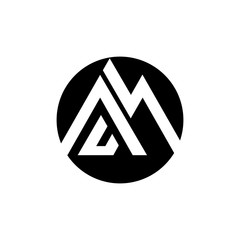 AM Letter Logo Design vector.