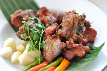fried pork rib, deep fried fried pork rib