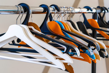 The image of a raw of hangers