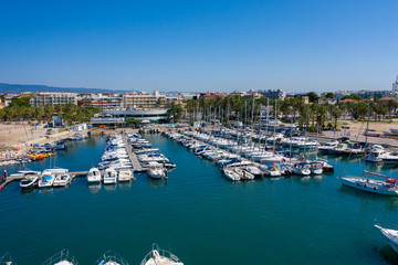 Salou, Spain. Beautiful day. Aerial Photography
