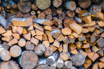 Background with the image of firewood