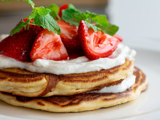 いちごのパンケーキ