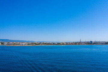 Obraz premium Salou, Spain. Beautiful day. Aerial Photography
