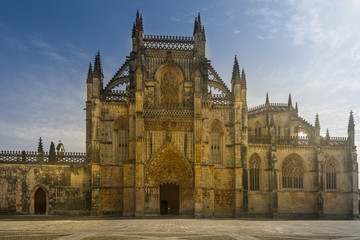 Fototapeta na wymiar Capelas Imperfeitas of the Batalha Monastery, Ancient Dominican monastery, Portugal, Gothic art. UNESCO World Heritage site