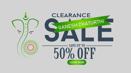 Sale banner template design, Big sale special offer. ganesh chaturthi poster