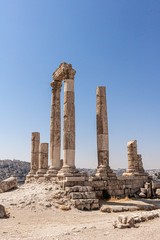 Temple of Hercules in Amman Citadel, inside the Ummayad Palace