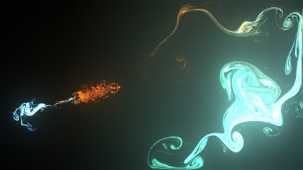 Abstraction painted in oil. Colorful texture background. Multicolored wallpaper graphic design. Pattern for creating artworks and prints. Crazy bright colors style. Digital watercolor effect.