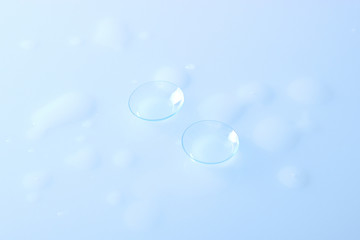 Contact lenses on a light background