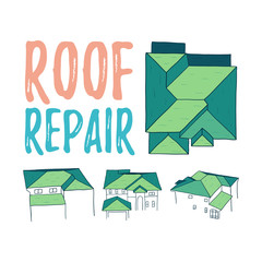 Obraz premium banner roof repair publicity construction company