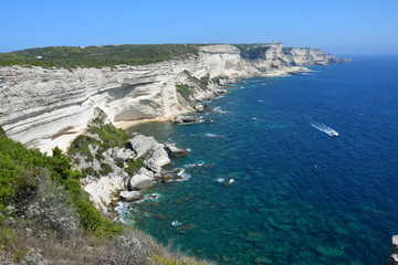 Fototapeta na wymiar Falaises de Bonifacio Corse France