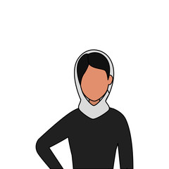 islamic woman with traditional burka