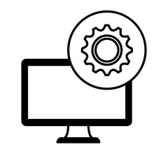 desktop computer device with gears