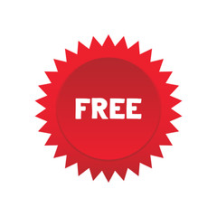 Free vector label. Badge sticker design. Promotion and advertising.